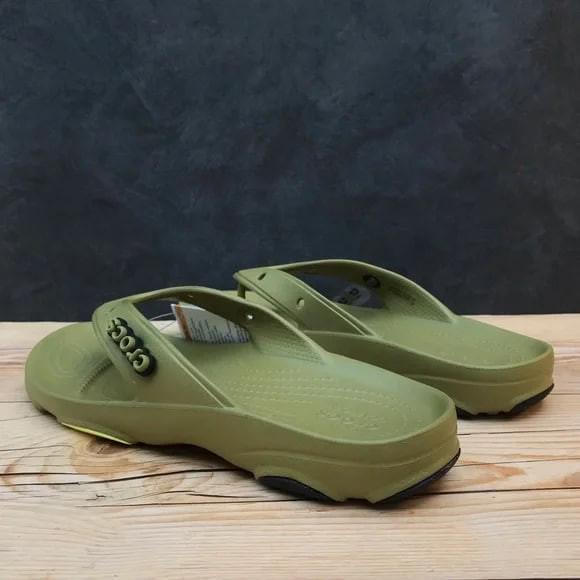 В'єтнамки чоловічі Crocs All-Terrain Flip Aloe р. 43-44 Оливковий (15127) - фото 11