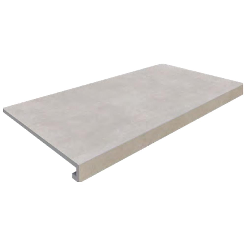 Ступенька из керамогранита Gptu 603 Light Grey Steptread Kapinos серая 8x598x318 мм (004662)