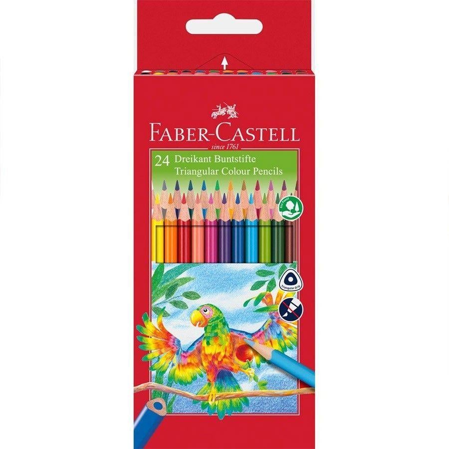 Набор цветных карандашей Faber-Castell трехгранный 24 цвета (116544) Набор цветных карандашей Faber-Castell трехгранный 24 цвета (116544)
