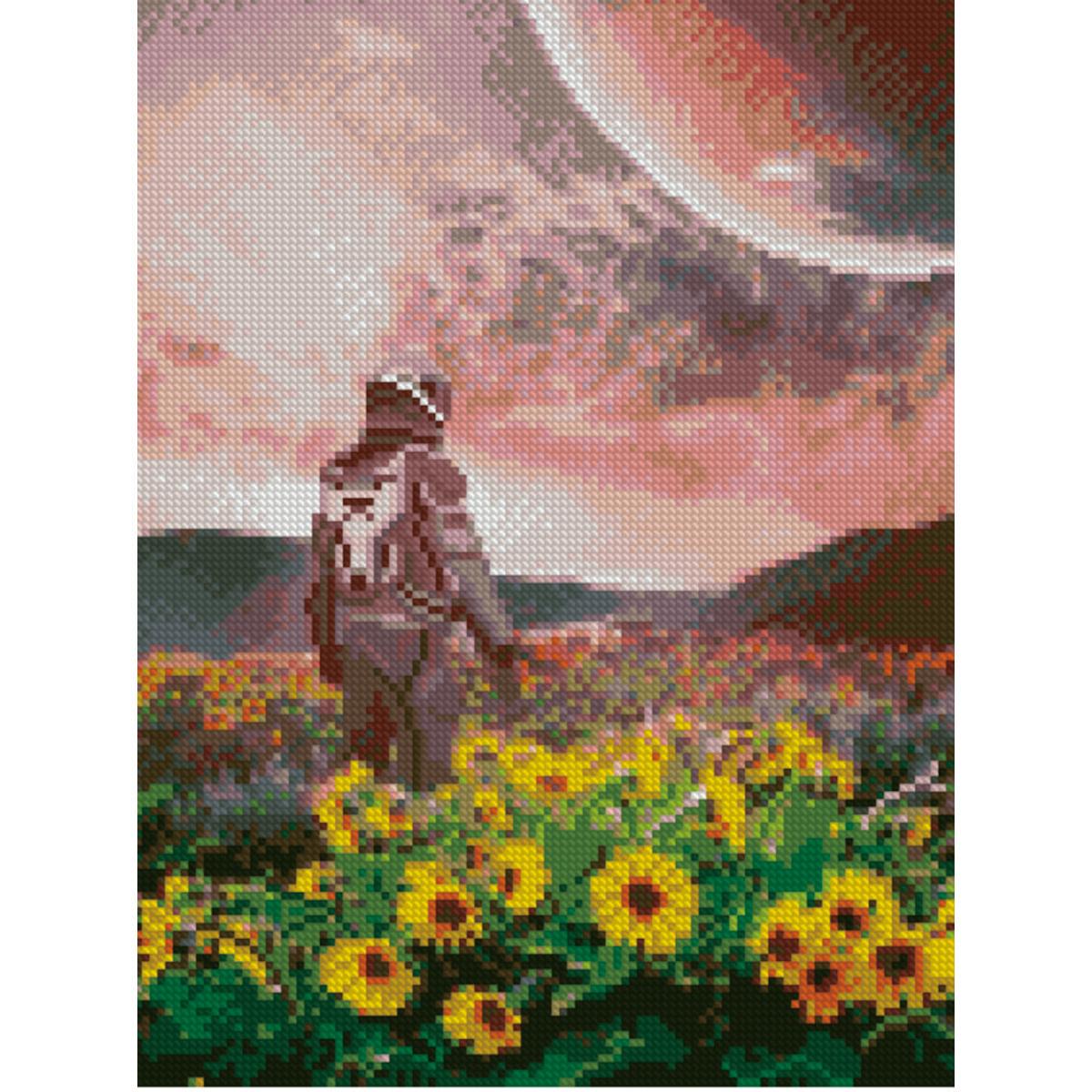 Алмазная мозаика Strateg Премиум Поле-космос 30x40 см (HX171)