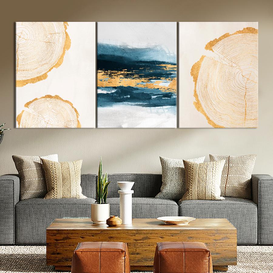 Картина на полотні Абстракція золотий пил 156x67 см (V56-3_L) - фото 2