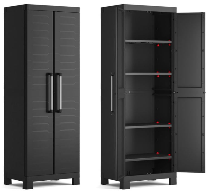 Шафа пластикова Keter Kis Detroit Alto 182х65х45 см Чорний (249798) - фото 4