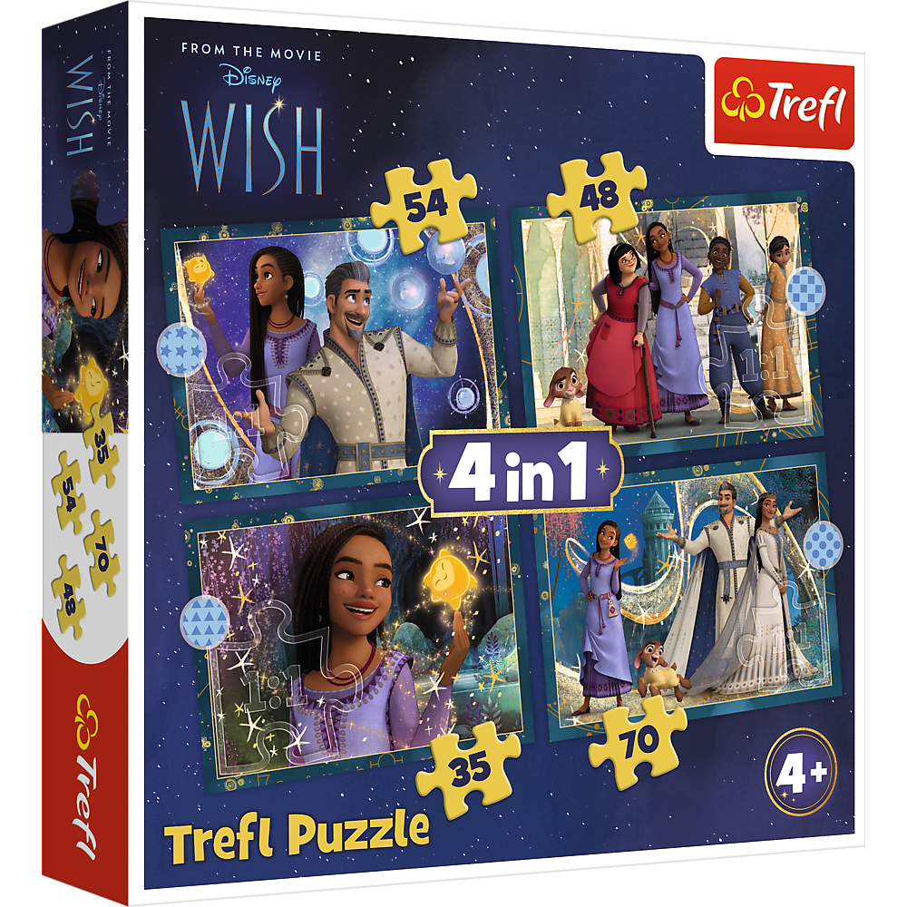 Пазлы 4в1 Trefl Желание Дисней (34649)