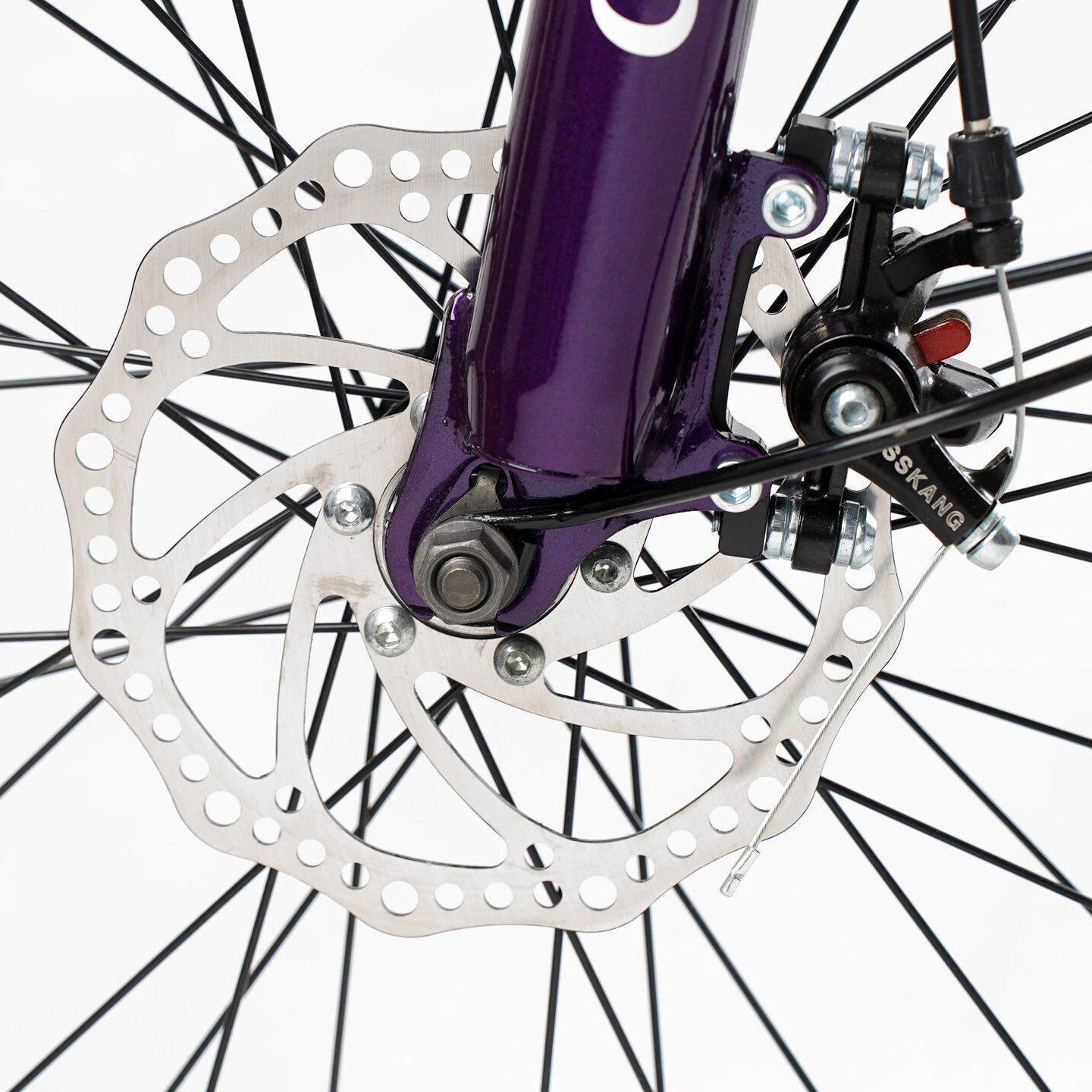 Велосипед городской Corso Viola с багажником рама 17"/26" Фиолетовый - фото 4 Велосипед городской Corso Viola с багажником рама 17"/26" Фиолетовый - фото 4