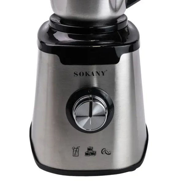 Блендер стационарный Sokany SK-187 с тремя чашами 0,5/1/1,5 л Стальной - фото 7 Блендер стационарный Sokany SK-187 с тремя чашами 0,5/1/1,5 л Стальной - фото 7