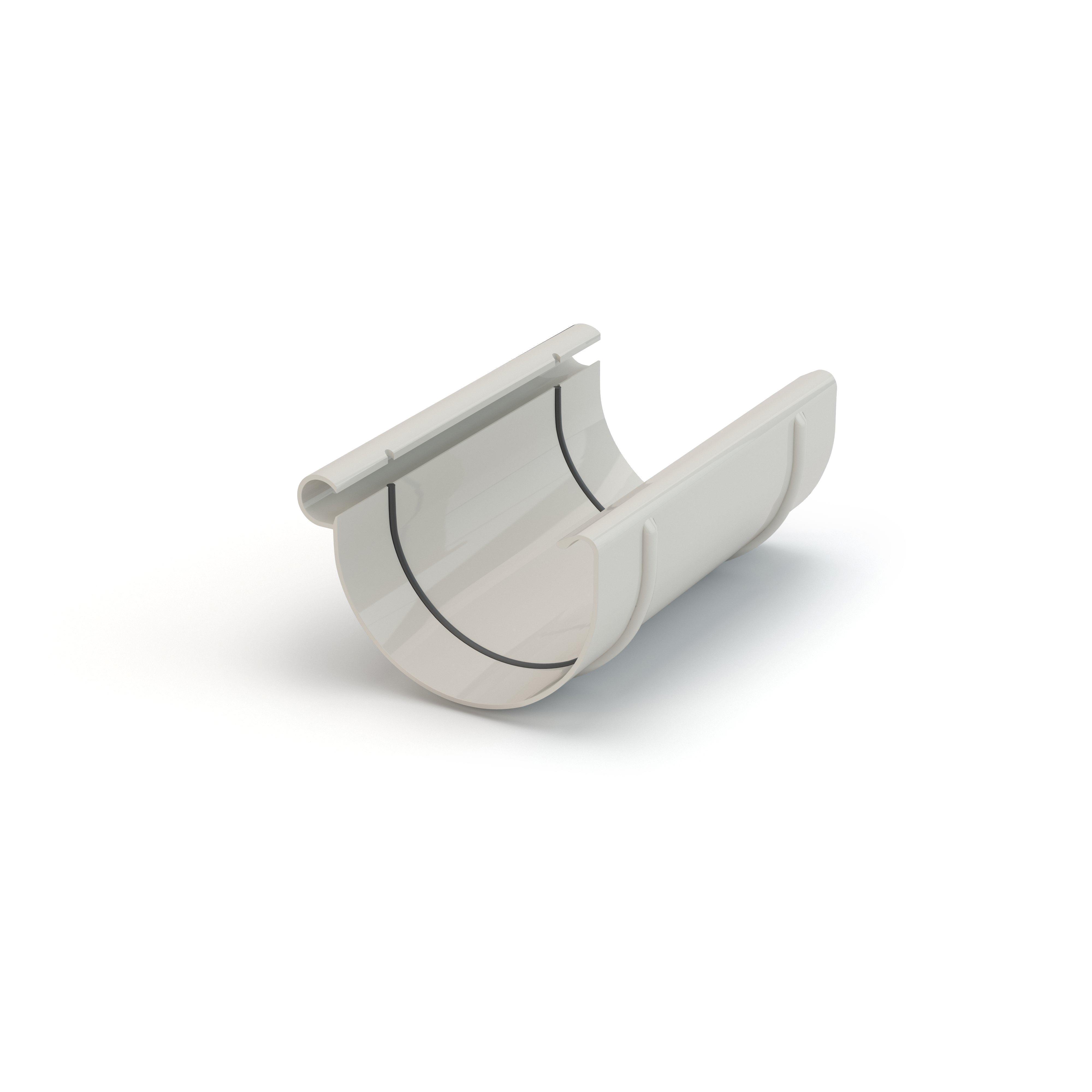 З'єднувач ринви Gamrat 100 мм Білий (312-721-000)