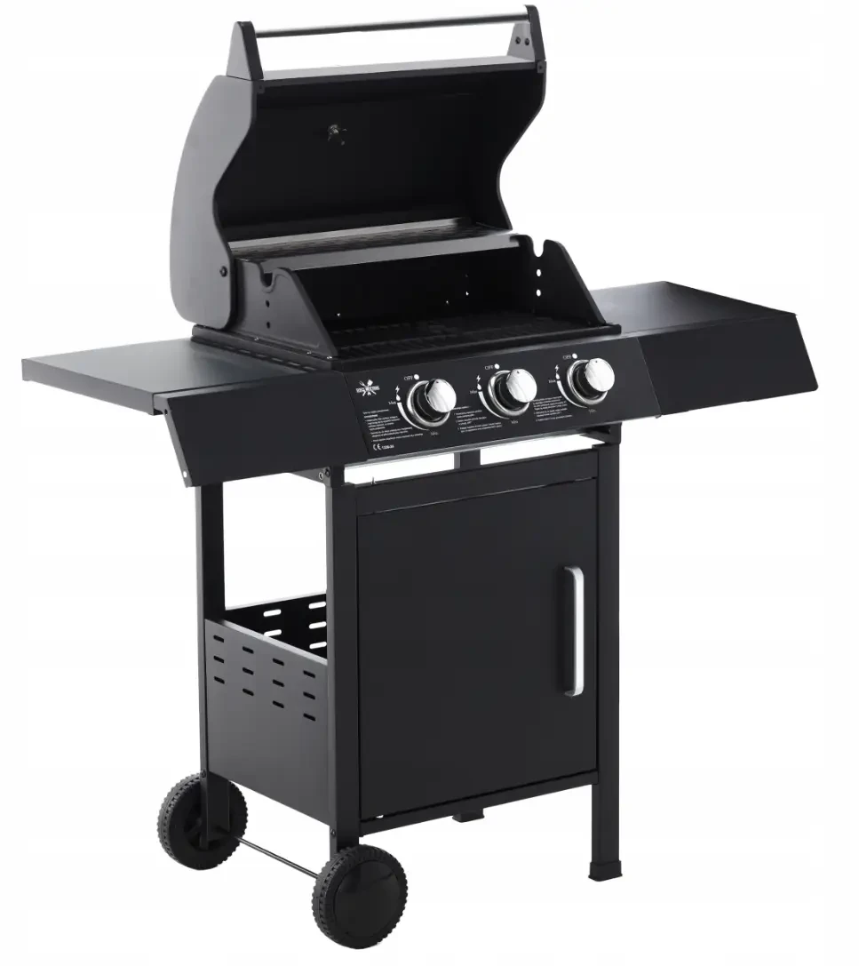 Гриль-барбекю газовый GardenLine BBQ8076 на 3 горелки 81 кВт (1411)