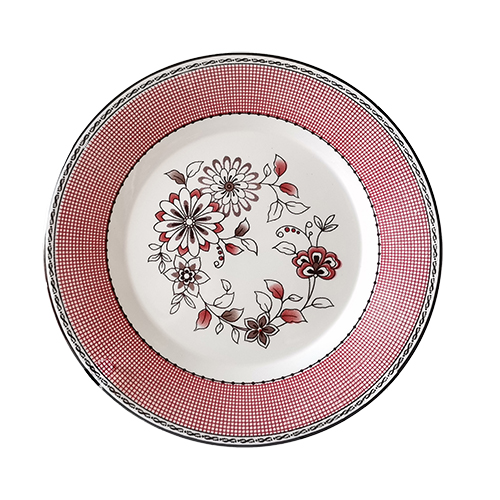 Набор тарелок SNT Розовый орнамент 17,5 см 8 шт. (30000-010)