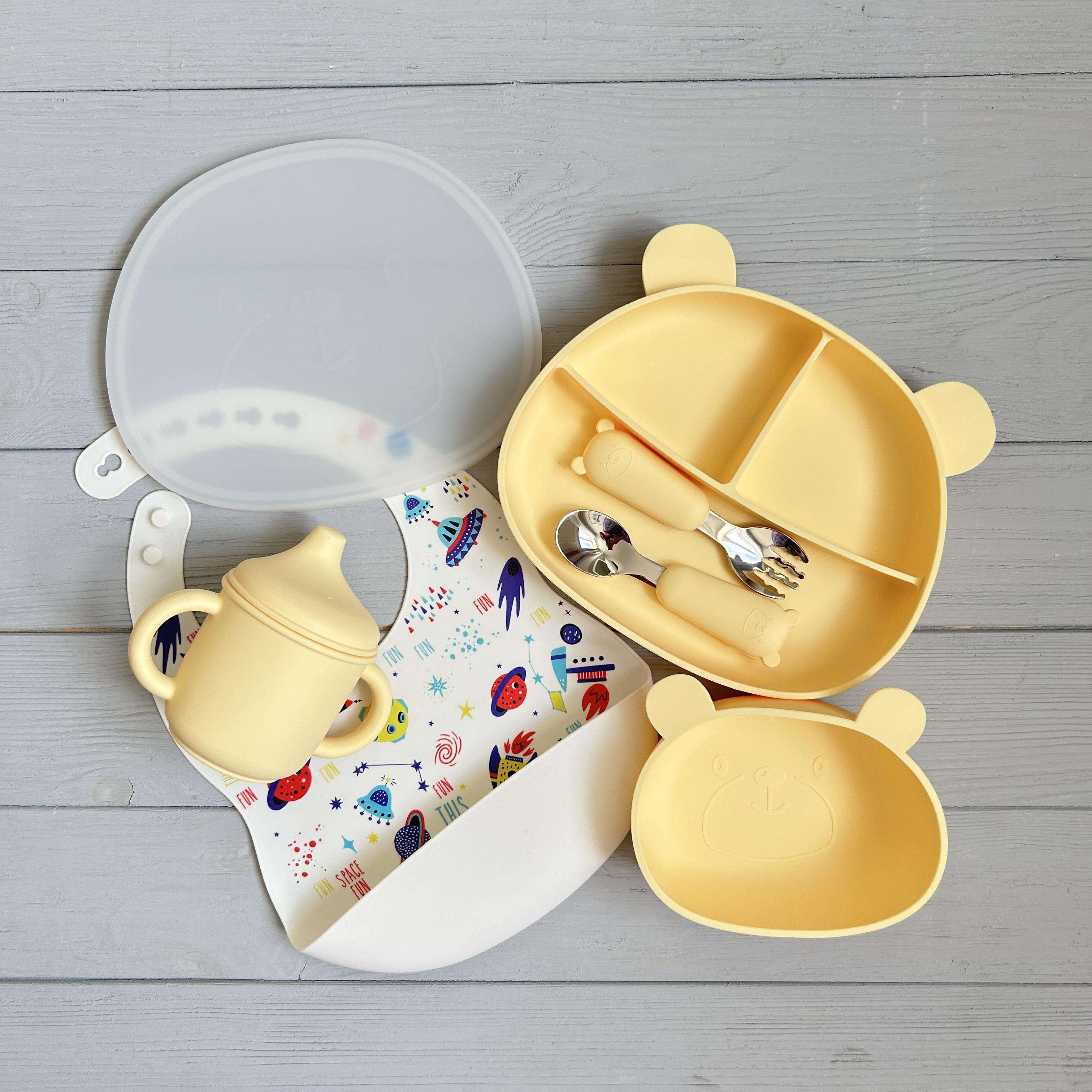 Детская посуда силиконовая Мишка BPR img_e9187 Y11 Желтый (65508) - фото 2 Детская посуда силиконовая Мишка BPR img_e9187 Y11 Желтый (65508) - фото 2