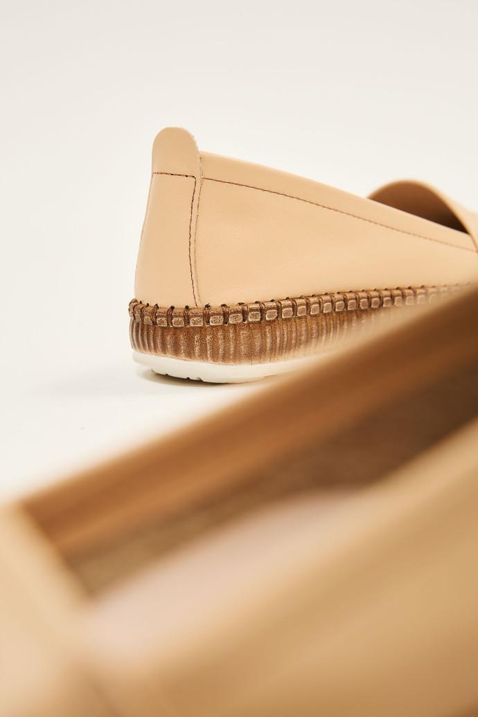 Мокасины женские Anna Lucci кожаные р. 37 Бежевый (186110) - фото 5