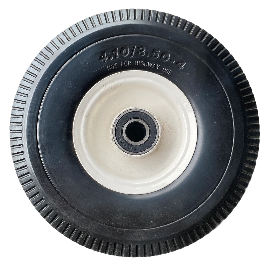 Колесо пенополиуретановое бескамерное 3.00-4 шариковый подшипник 20 мм (1725393950)