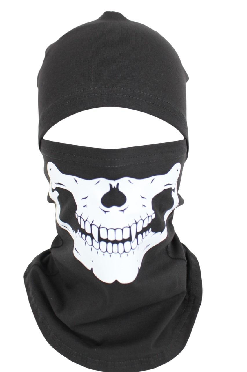 Балаклава летняя МК с принтом Череп Черный (3596462)