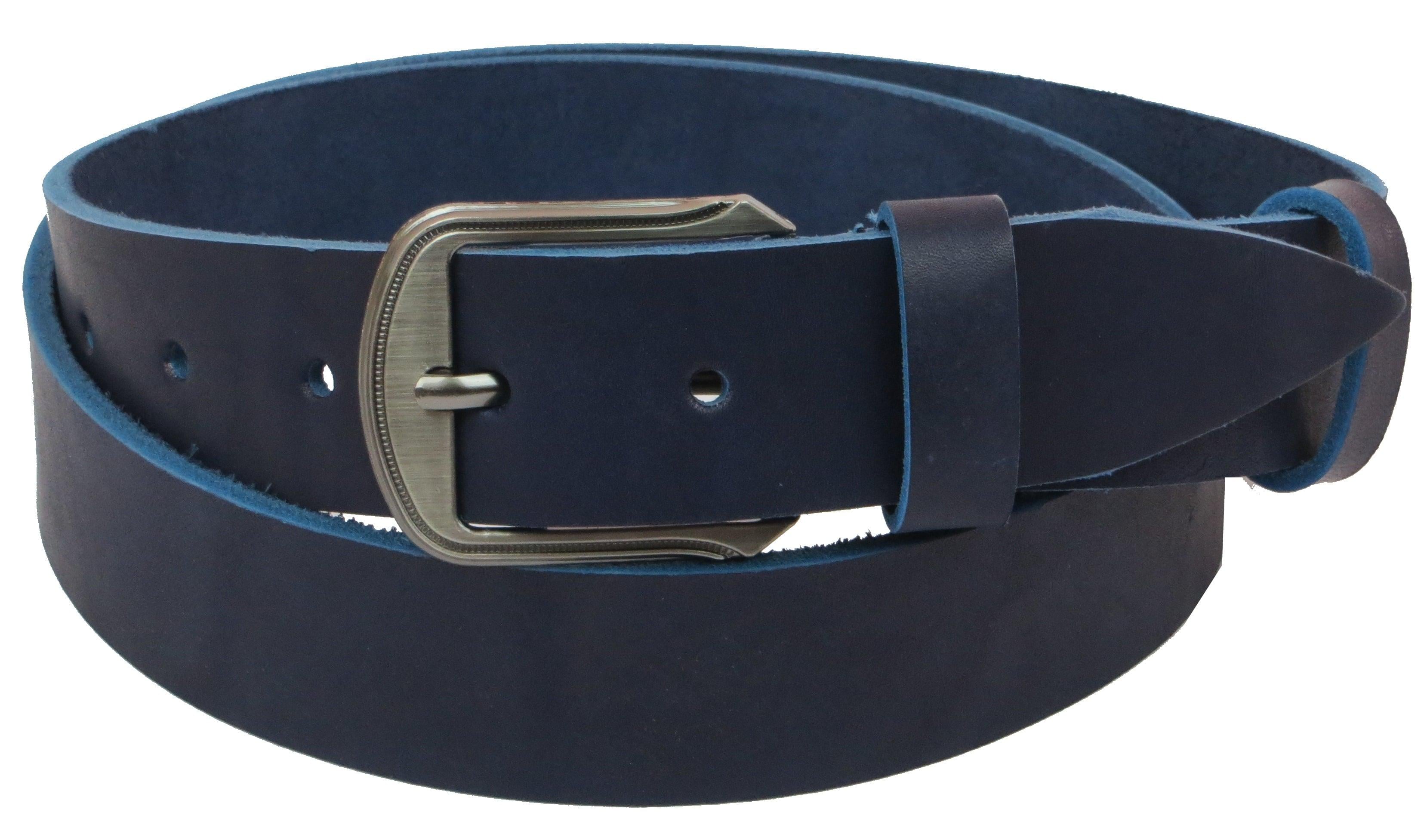 Ремень мужской Skipper кожаный Синий (1086-38)