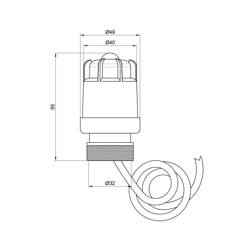 Термоголовка SD Plus М30х1,5 с выносным датчиком (SD341) - фото 2 Термоголовка SD Plus М30х1,5 с выносным датчиком (SD341) - фото 2