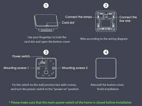 Выключатель Mijia Smart Switch Single Button BHR4059CN - фото 5