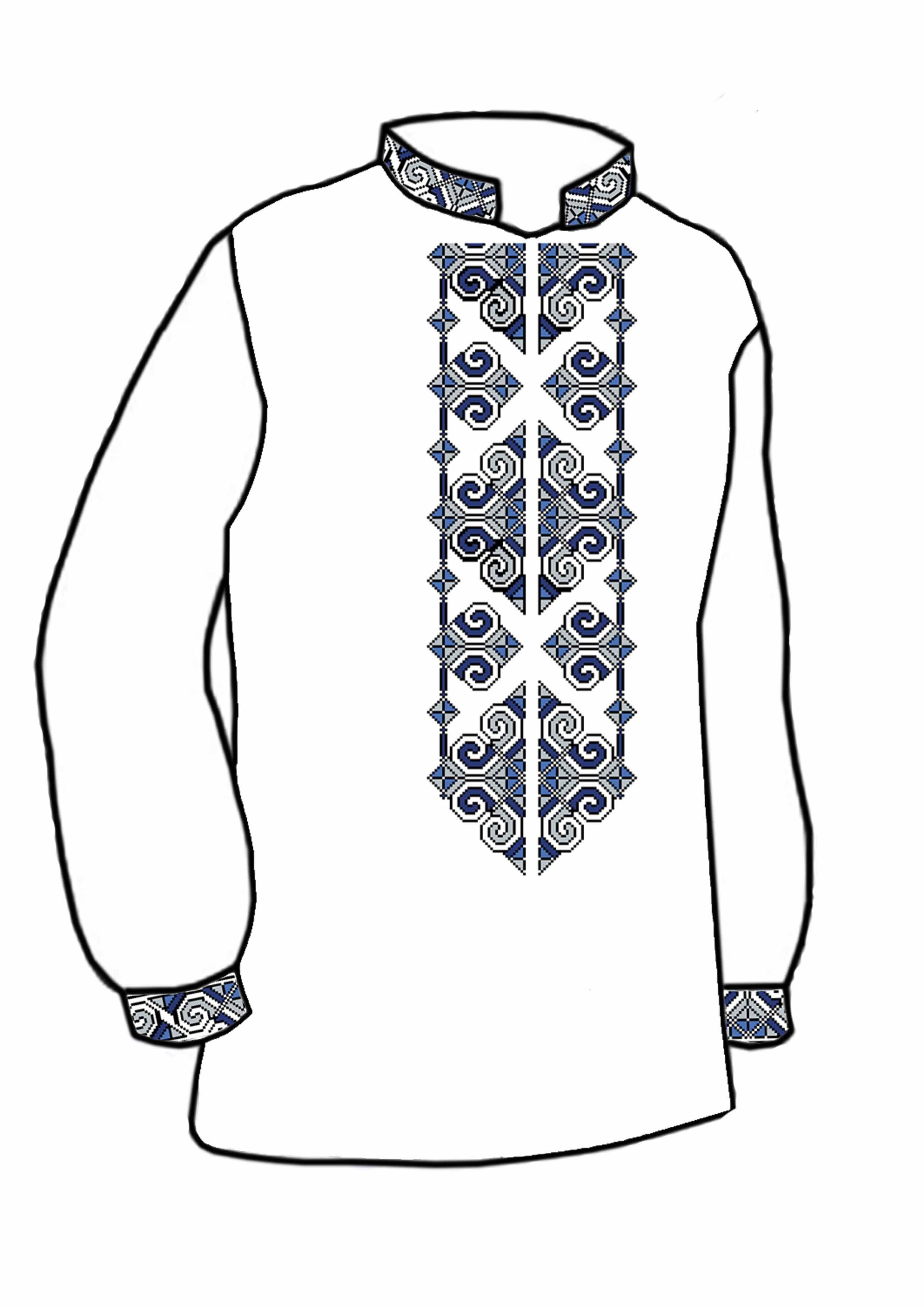 Заготовка для вишивки нитками або бісером сорочка СЧ-137 домоткане полотно Заготовка для вишивки нитками або бісером сорочка СЧ-137 домоткане полотно