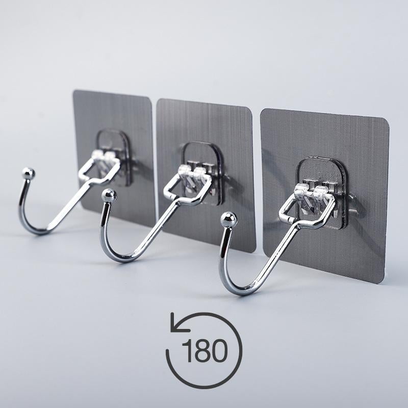 Крючок самоклеющийся с вращением на 180° Серебристый (2499587519) - фото 7