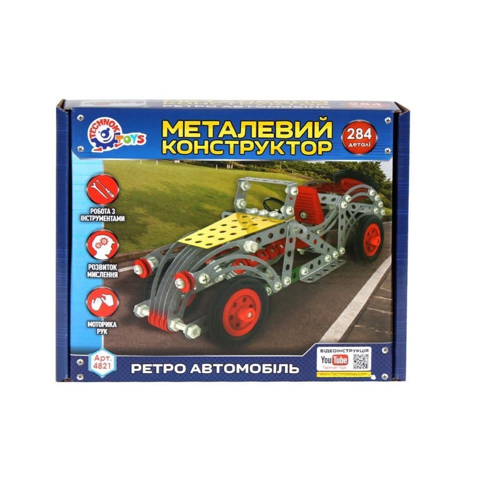 Конструктор металлический ТехноК 4821TXK Ретро автомобиль 284 деталей (2990373698)