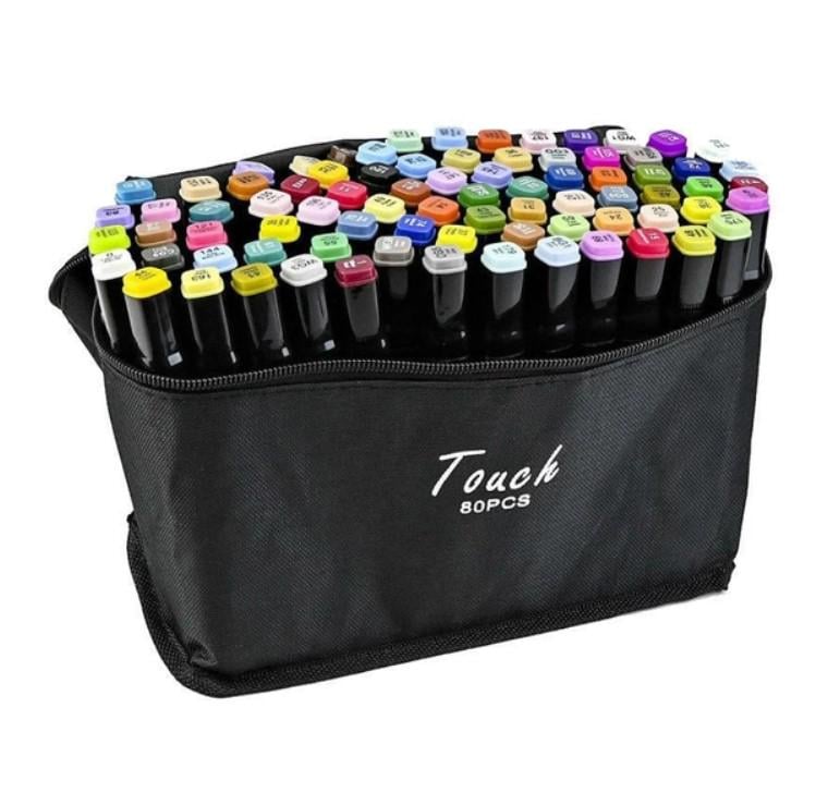 Набір скетч-маркерів двосторонні Kayfovo для малювання та скетчингу Touch 80 шт. (28858) Набір скетч-маркерів двосторонні Kayfovo для малювання та скетчингу Touch 80 шт. (28858)