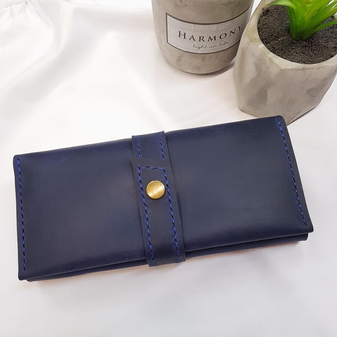 Кошелек женский Stedley leather Жаклин из натуральной кожи Синий (30639016)