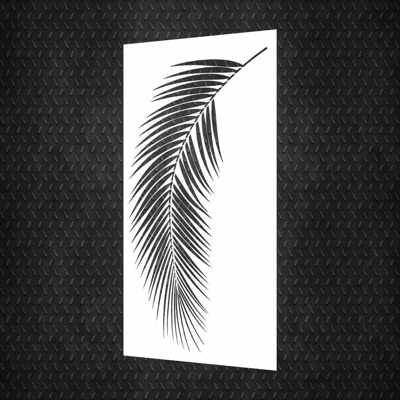 Трафарет многоразовый DFA Природа Пальмовый листок 113 для штукатурки и краски (P00113)