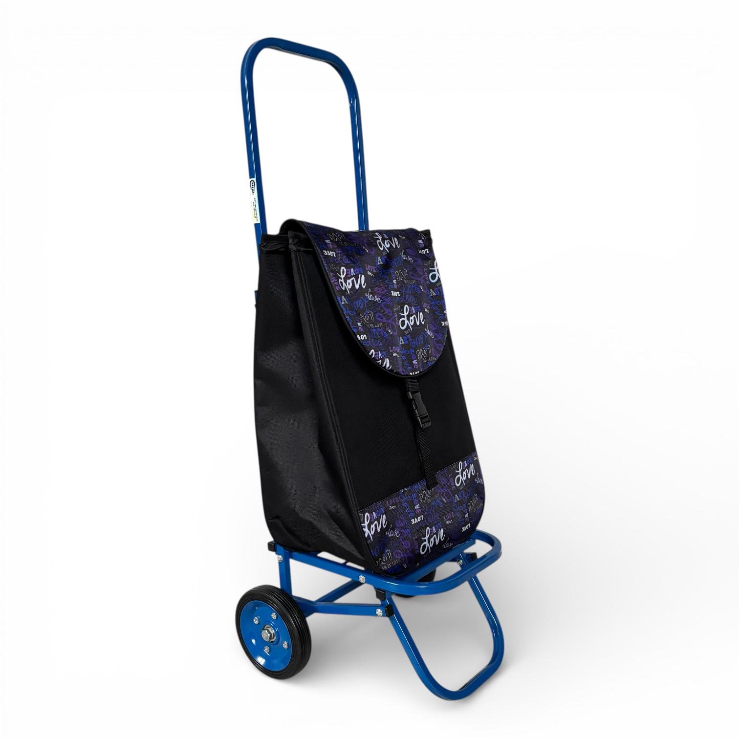 Господарський візок з сумкою Міць розкладний міні Синій (31214749)