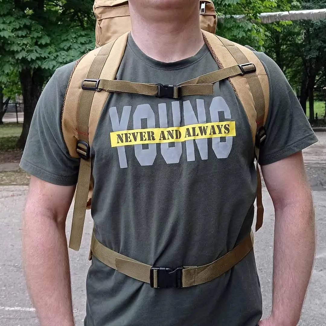 Рюкзак армійський Tactical із системою MOLLE 70 л Койот (ta70E-coyote) - фото 4