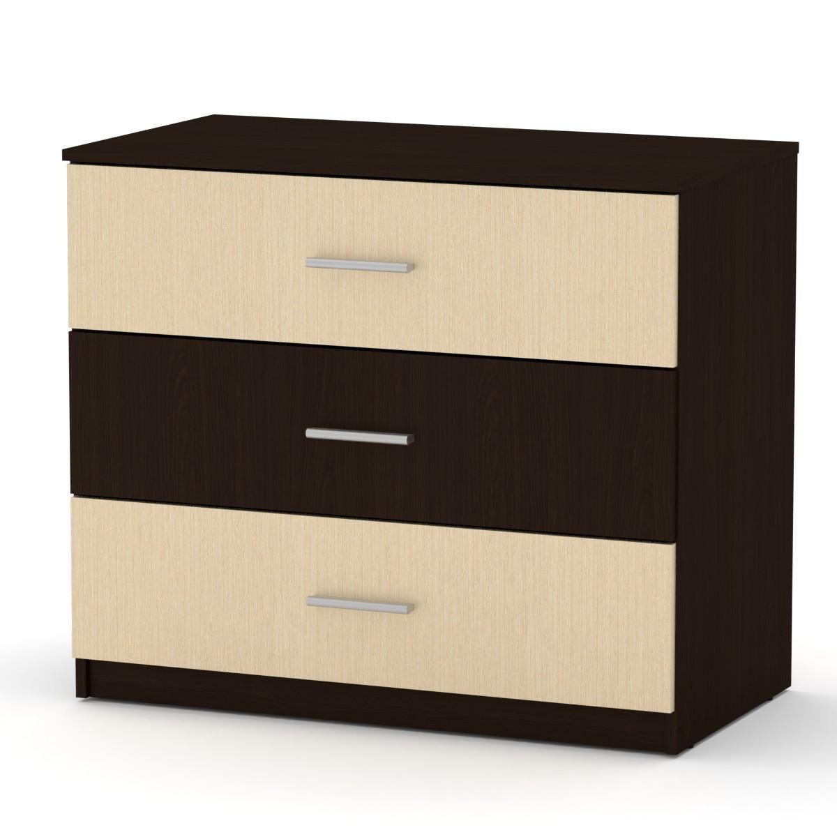 Комод для вещей Компанит 3Б комби Венге