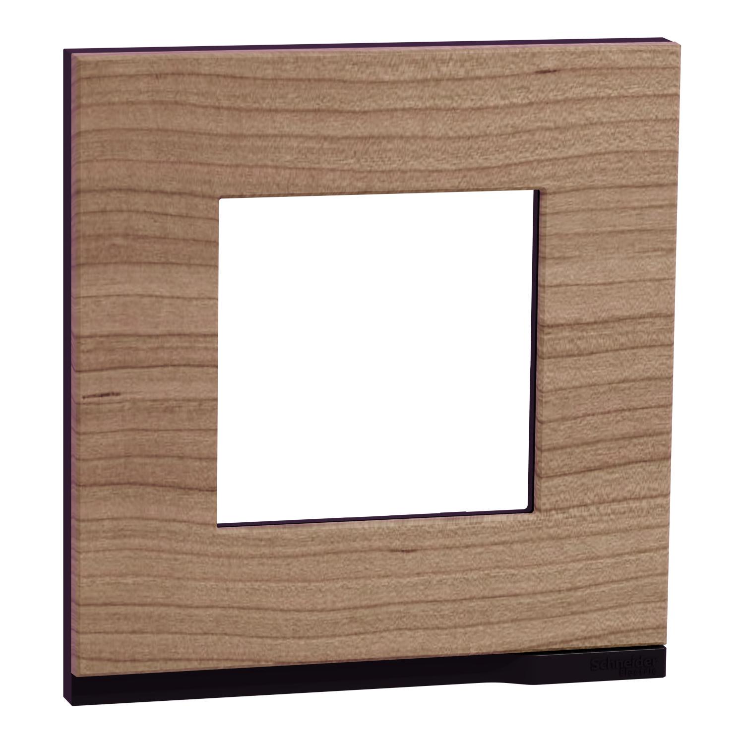 Рамка одноместная Schneider Electric Unica Pure горизонтальная Дуб/Антрацит (NU600284)