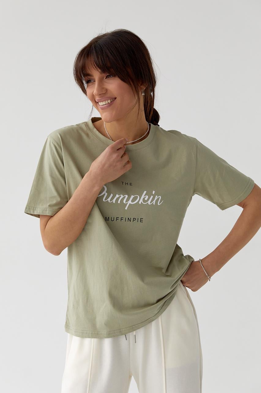 Футболка "Pumpkin" M Хаки (10347652)
