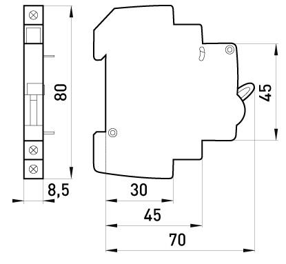 Контакт сигнальный дополнительный E.NEXT e.mcb.alt 6A (p042101) - фото 2