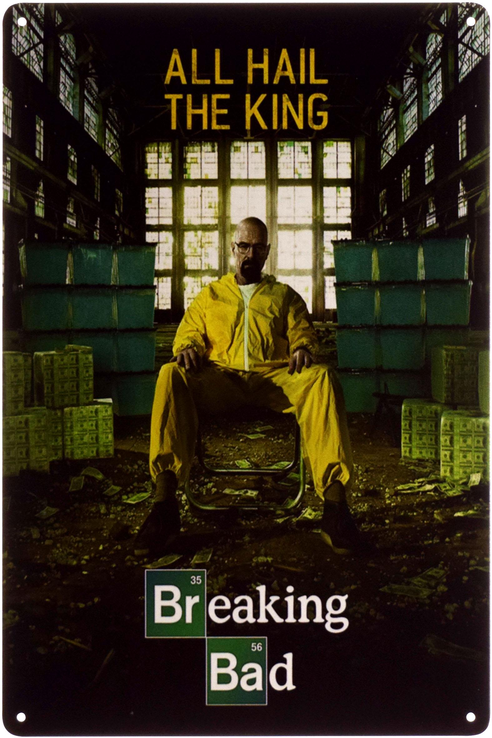 Табличка металлическая Во Все Тяжкие Приветствую Короля/Breaking Bad All Hail The King 20x30 см - фото 1 Табличка металлическая Во Все Тяжкие Приветствую Короля/Breaking Bad All Hail The King 20x30 см - фото 1
