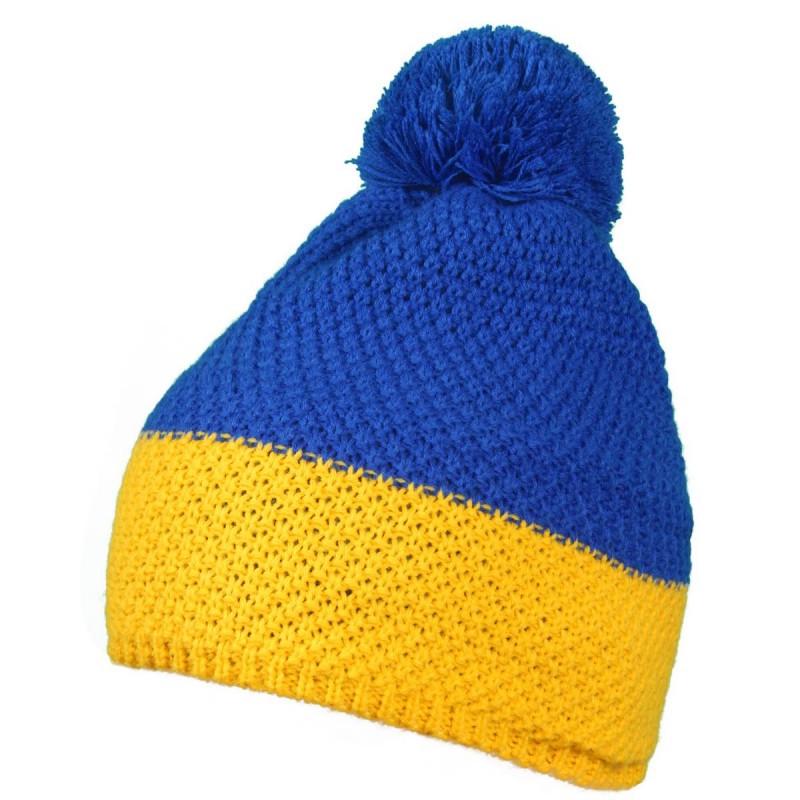 Шапка акриловая патриотическая Синий/Желтый (5500-UA-09-UA)