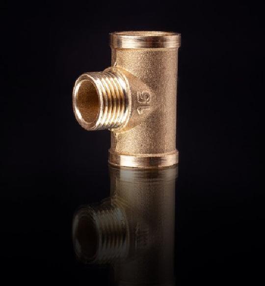 Тройник переходной Lexline К.0211-В 1/2" ВНВ усиленный латунь - фото 2 Тройник переходной Lexline К.0211-В 1/2" ВНВ усиленный латунь - фото 2