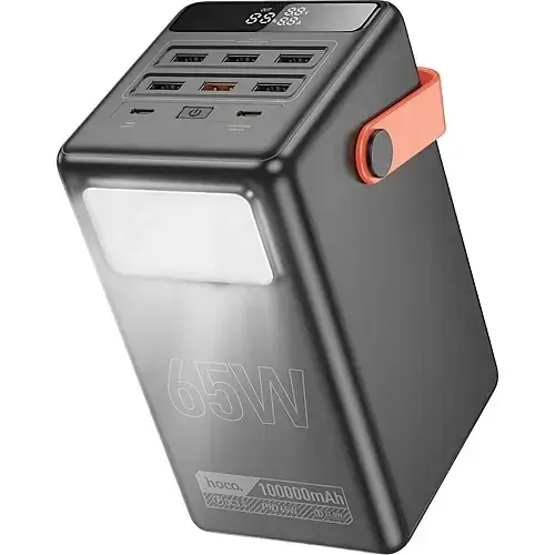 Батарея портативная Hoco DB03 Max Centurion PB Lamp 100000 mAh 65W Black