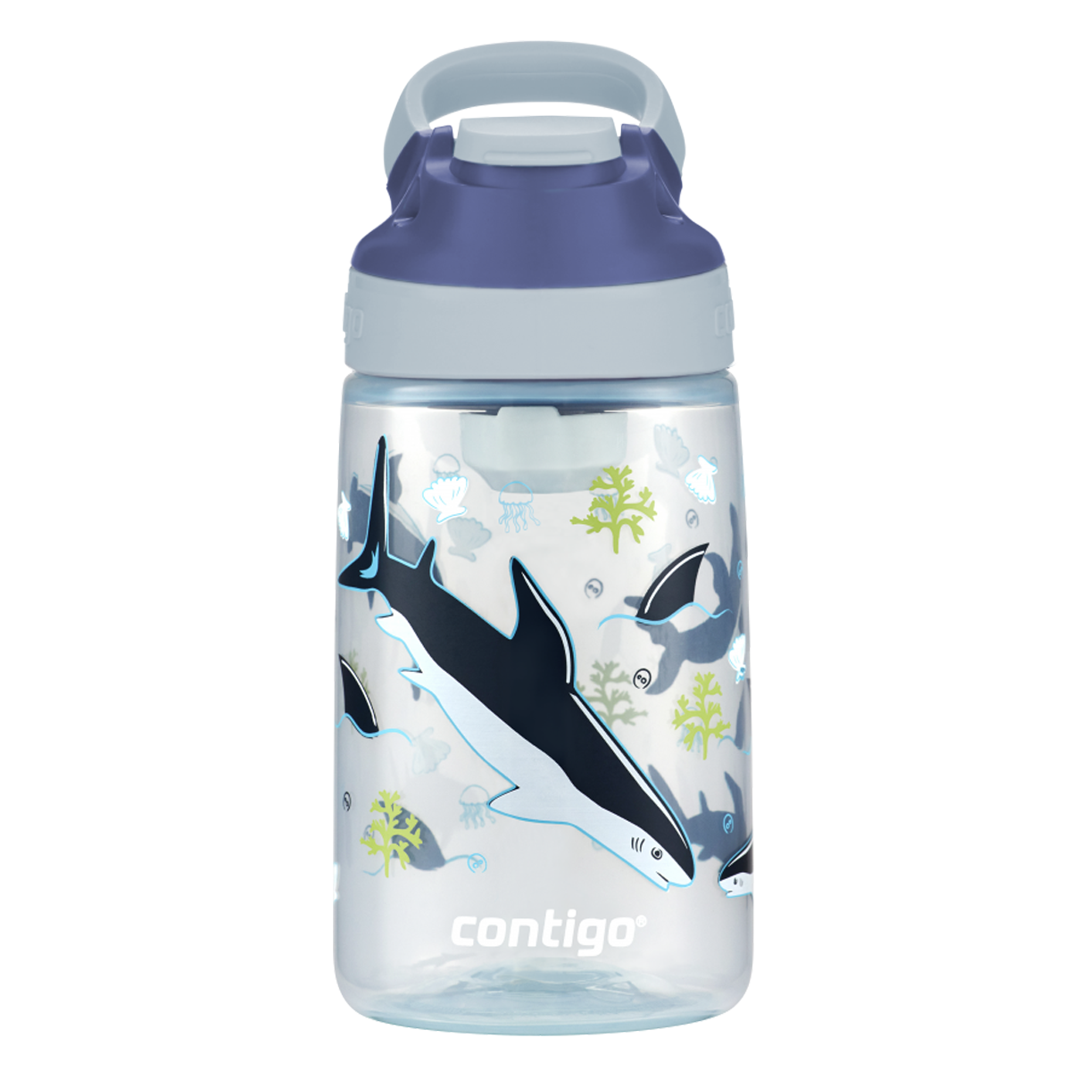 Пляшка для води дитяча Contigo Gizmo Sip 420 мл Macaroon Sharks (2136792)
