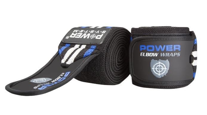 Бинти на лікоть Power System PS-3600 Elbow Wraps пара Blue/Black (A-012088) Бинти на лікоть Power System PS-3600 Elbow Wraps пара Blue/Black (A-012088)