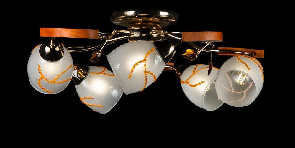 Люстра с плафонами Ray L49079/5 BRN (IR005692)