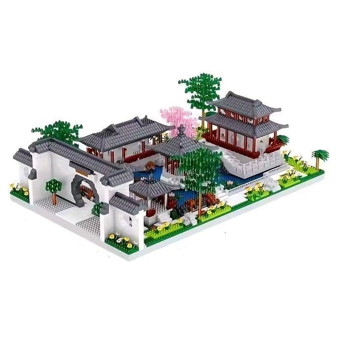 Конструктор японский дом на 1428 деталей и японским садом (591)