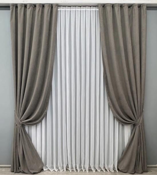 Комплект штор Petek YL микровелюр 1,5х2,95 м 2 шт. Серо-коричневый (1710ш 33-0605) Комплект штор Petek YL микровелюр 1,5х2,95 м 2 шт. Серо-коричневый (1710ш 33-0605)