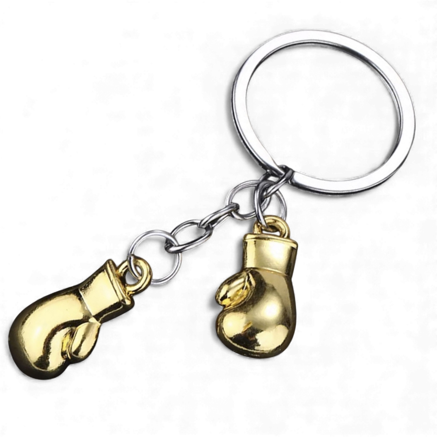 Брелок для ключів боксерські рукавички Univerza спортивний з металу Золотистий - фото 1 Брелок для ключів боксерські рукавички Univerza спортивний з металу Золотистий - фото 1