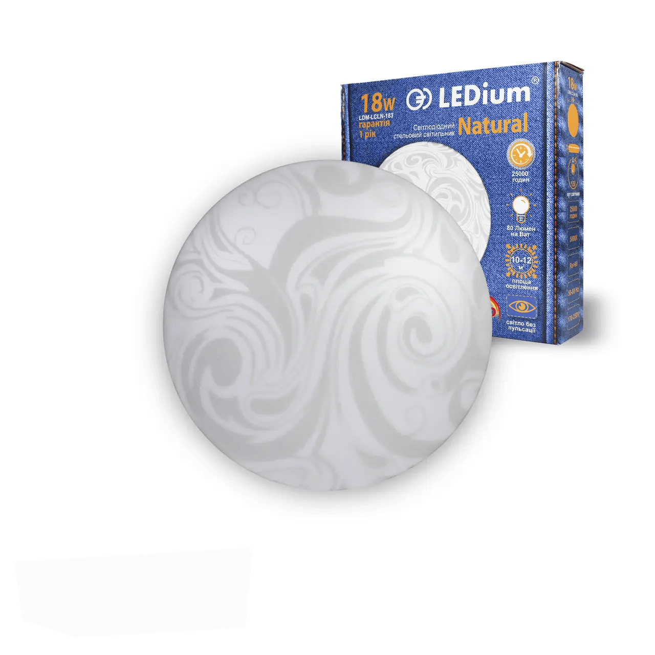 Світильник світлодіодний Natural LEDium 18 Вт 5000К (15526) - фото 4 Світильник світлодіодний Natural LEDium 18 Вт 5000К (15526) - фото 4