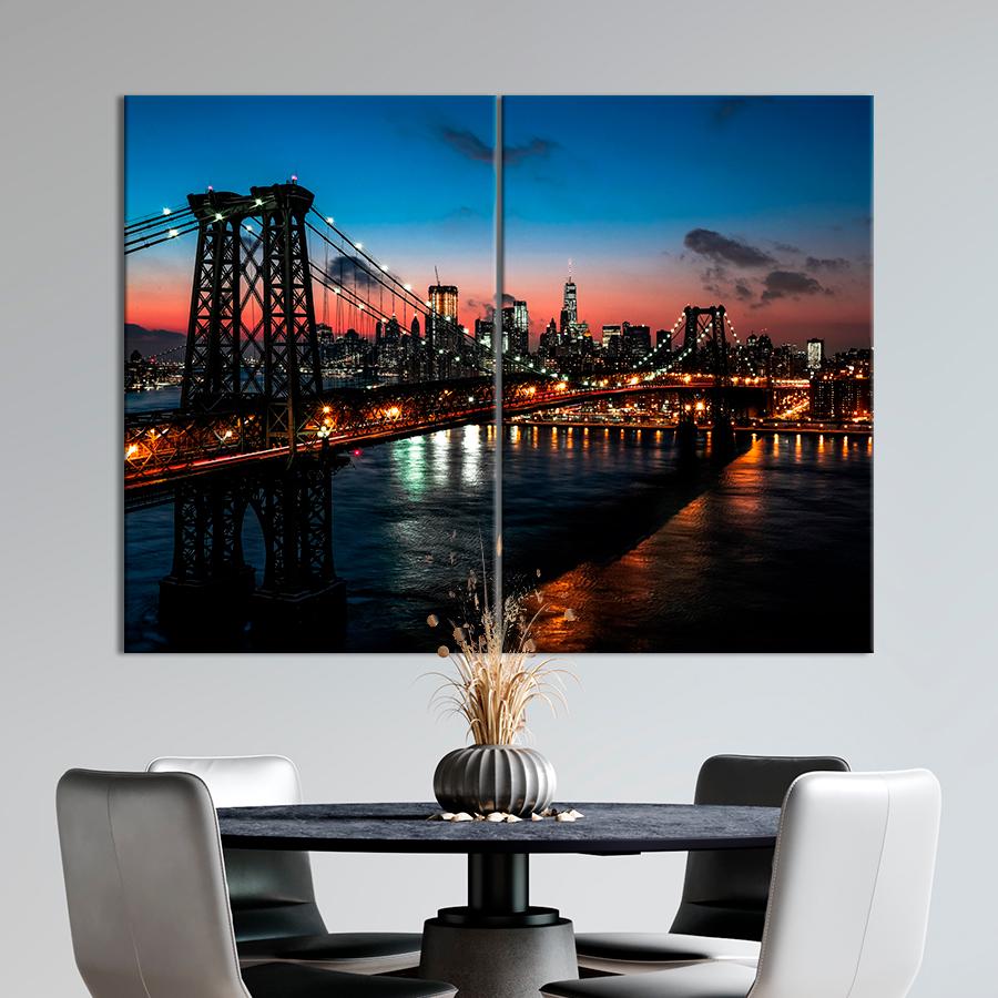 Настенний декор Монументальный Бруклинский мост 111x81 см (A772-2)
