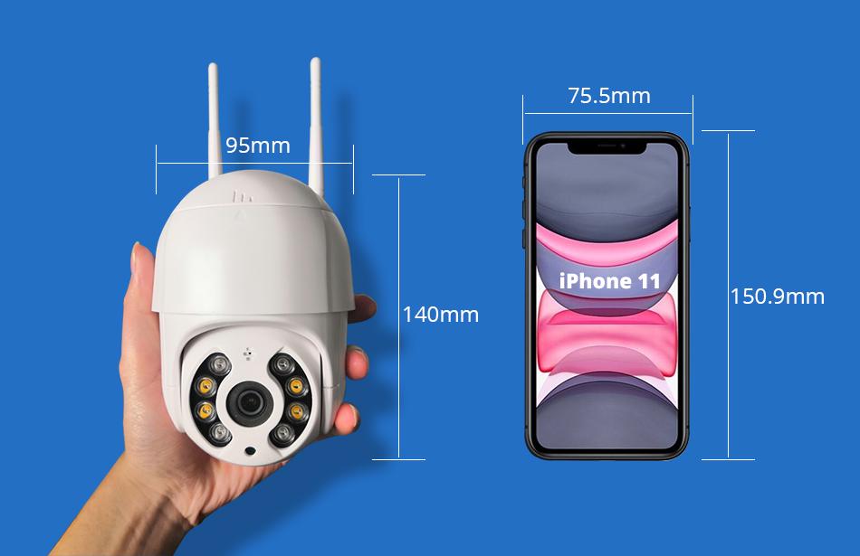 Уличная IP камера PTZ-D4 Wi-Fi защита IP66 White (4919849) - фото 3