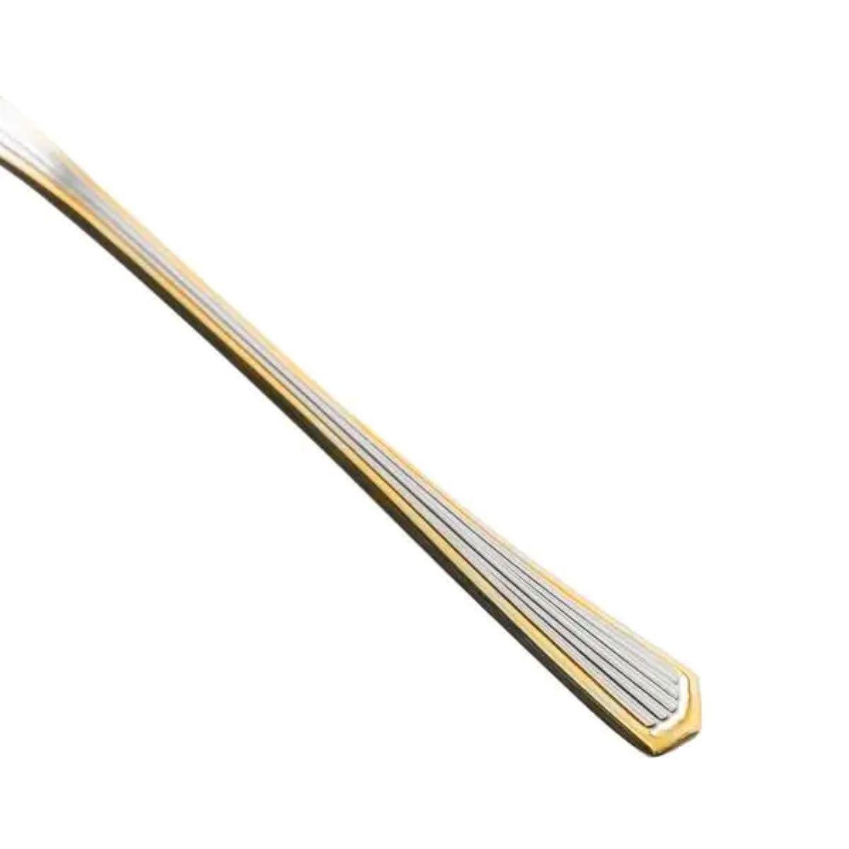 Набор кофейных ложек из нержавеющей стали кофейной ложки 6 шт. 12,3 см Серебро с золотым обрамлением - фото 3