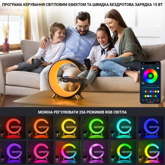 Лампа-ночник настольная с аккумулятором G-Smart G63 RGB 3W Light Sound Machine с беспроводной зарядкой - фото 3