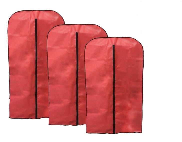Набор чехлов для одежды 3 шт. 60х90/60х140/60х160 см Красный (2855880)