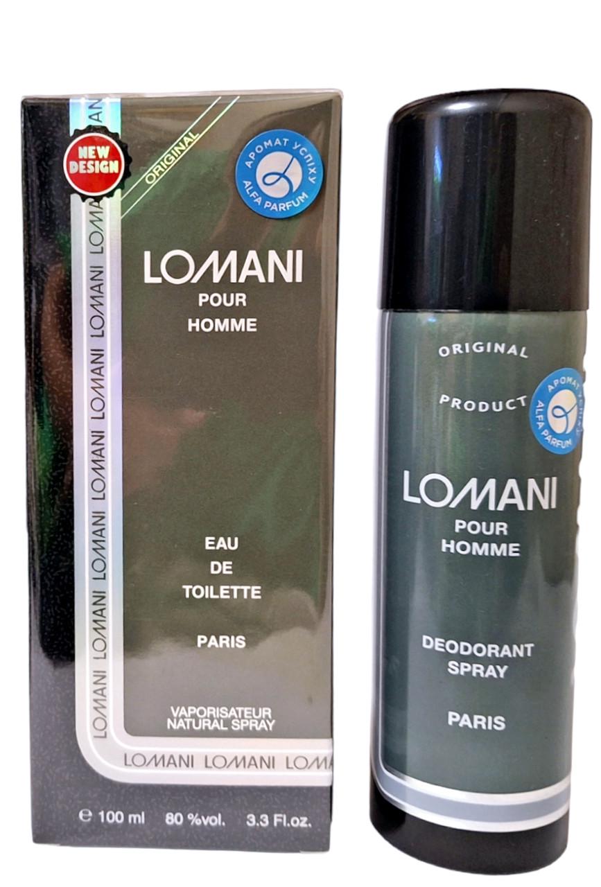 Набор для мужчин Lomani Туалетная вода мужская 100 мл/Дезодорант 200 мл