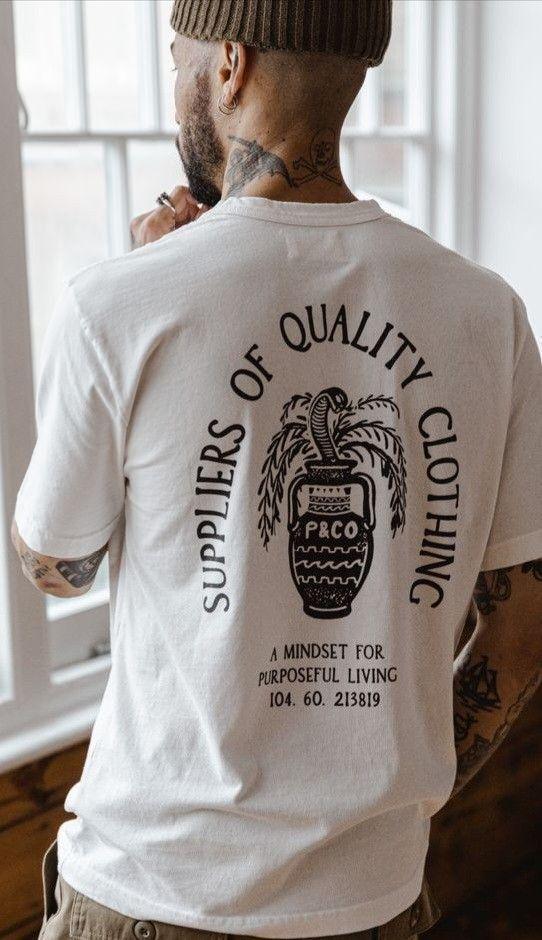 Футболка мужская с принтом Pin-000-923 повседневная XL Белый (2664093766)