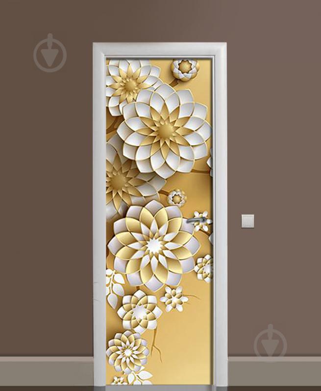 Наклейка на дверь Zatarga «Бумажное искусство» 650х2000 мм виниловая 3Д наклейка декор самоклеящаяся